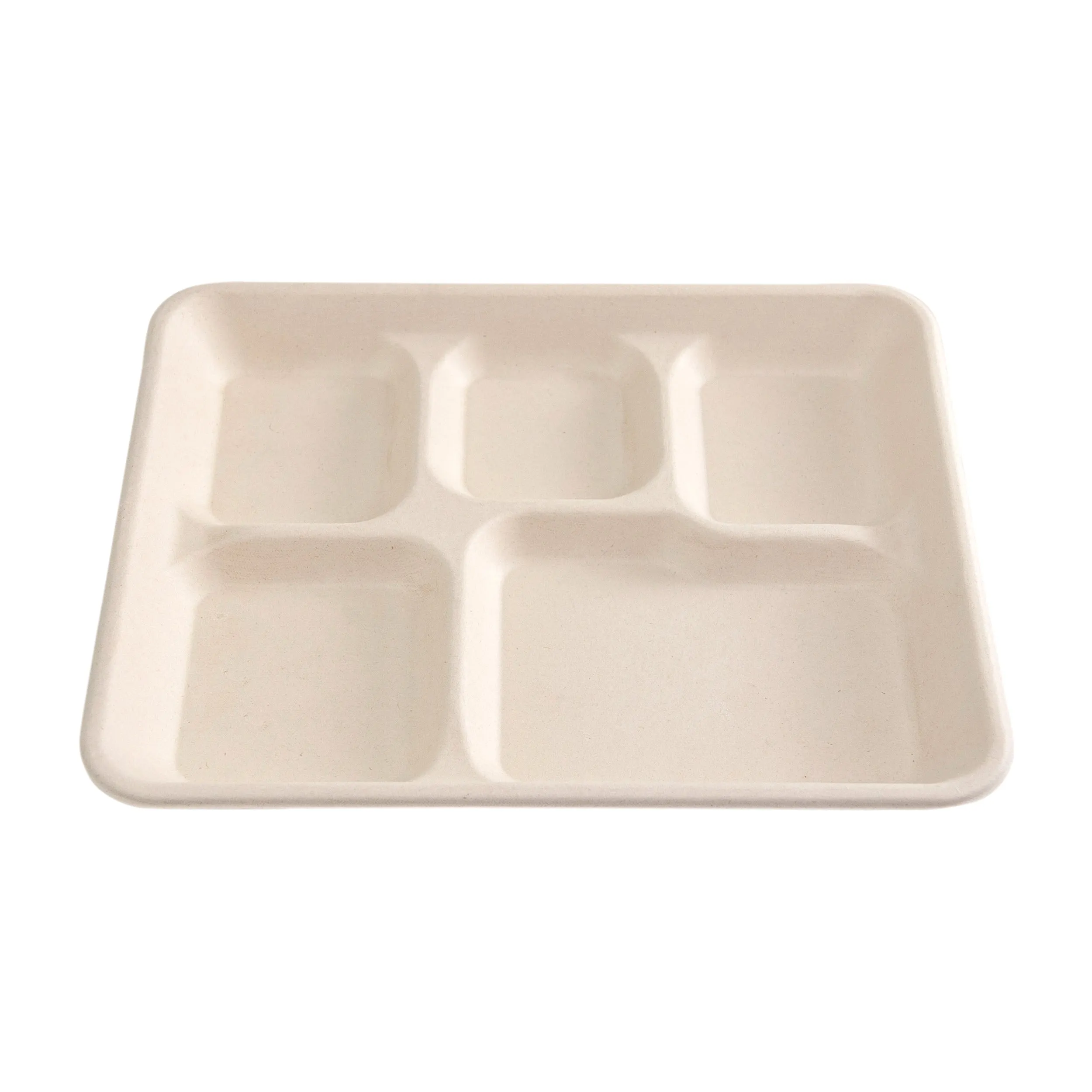 No PFAS added 5 Compartment Lunch Trays, Case of 500