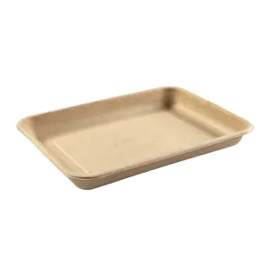 No PFAS added 8.9" x 6.5" x 1" Molded Fiber Mini Trays, Case of 500