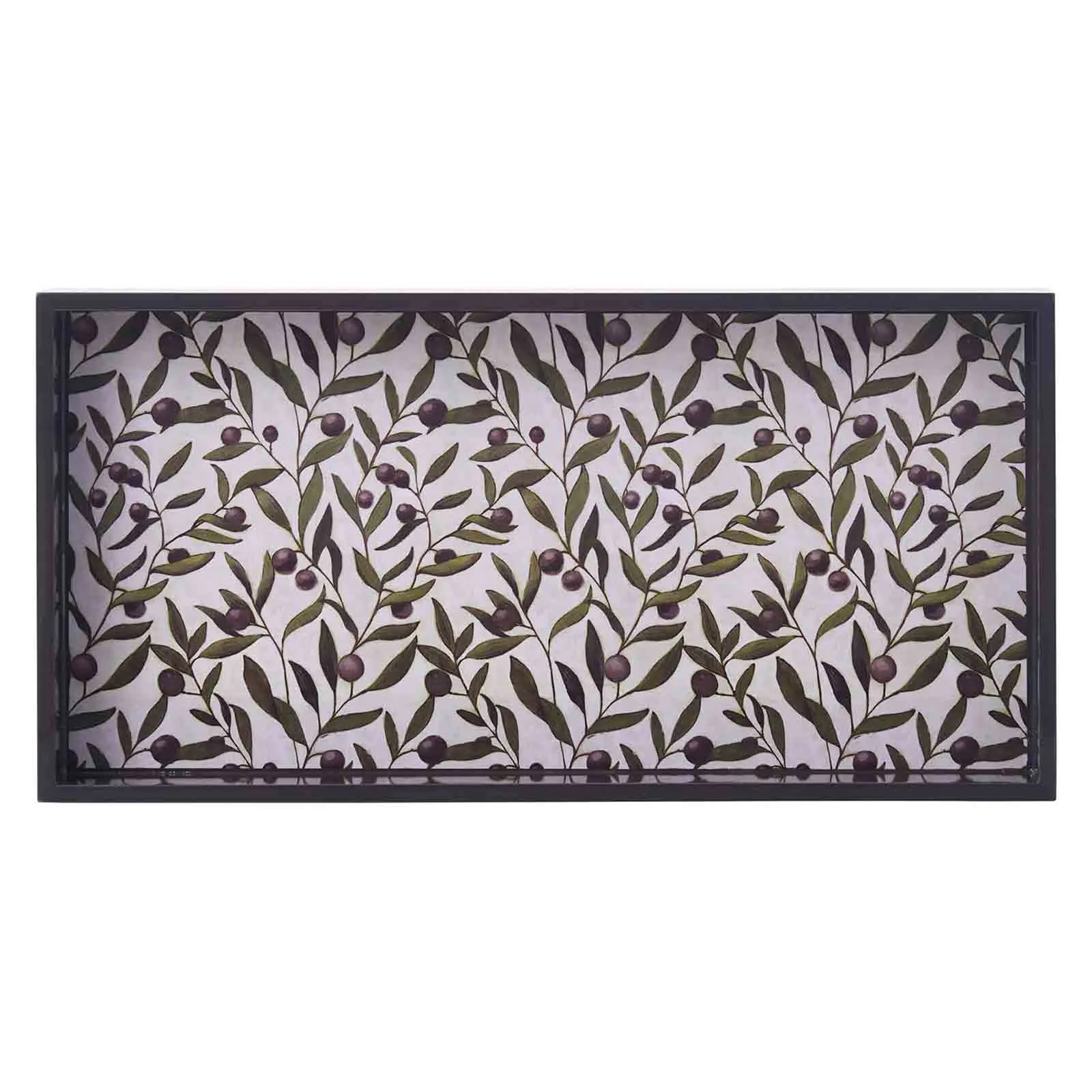 Olives 10 x 20Rectangular Lacquer Art Serving Tray