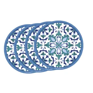 Ortigia Italian Round Coasters, Set of 4