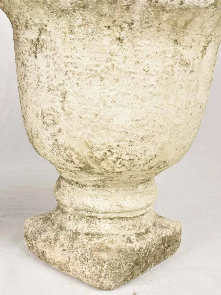 Pair of vintage French garden planters - concrete 19¾"