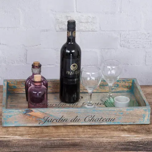 Paris Turquoise Distress Tray