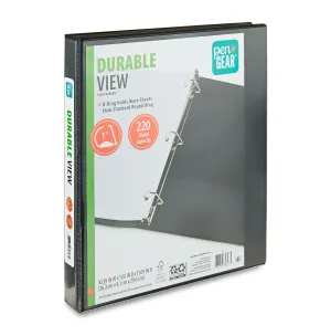 Pen Gear Durable View 1" D-Ring Binder, Black