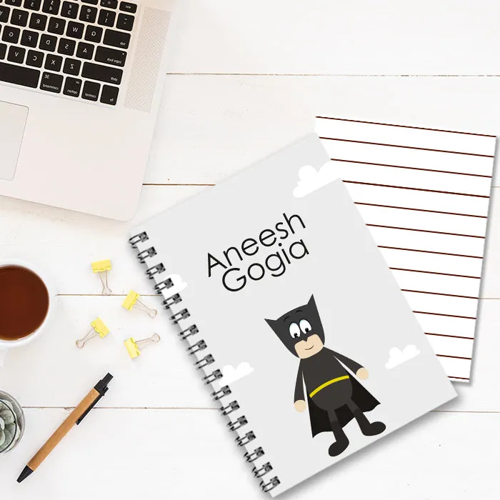 Personalised Notebook (A5 Size) - Kiddy Batman