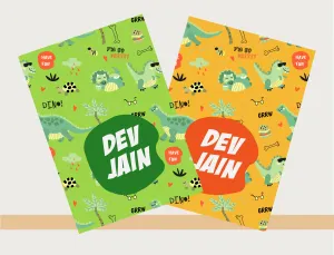 Personalised Notebooks - Roar-A-Sour, Set of 2