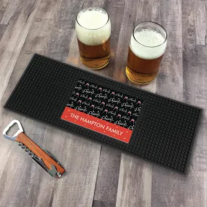 Personalized Christmas Cheers Bar Mat