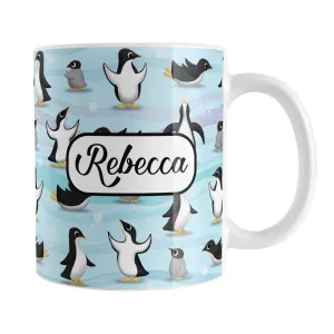 Personalized Penguin Parade Pattern Mug