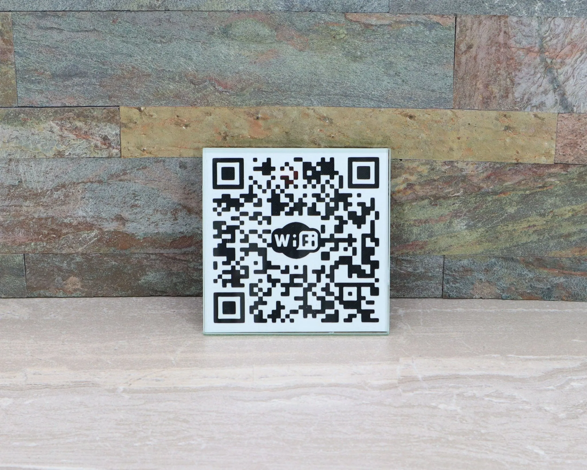 Personalized Wi-Fi QR Code Glass Coaster, Guest House Coasters, Airbnb Superhost Coasters, Rental House Decor, VRBO WIFI