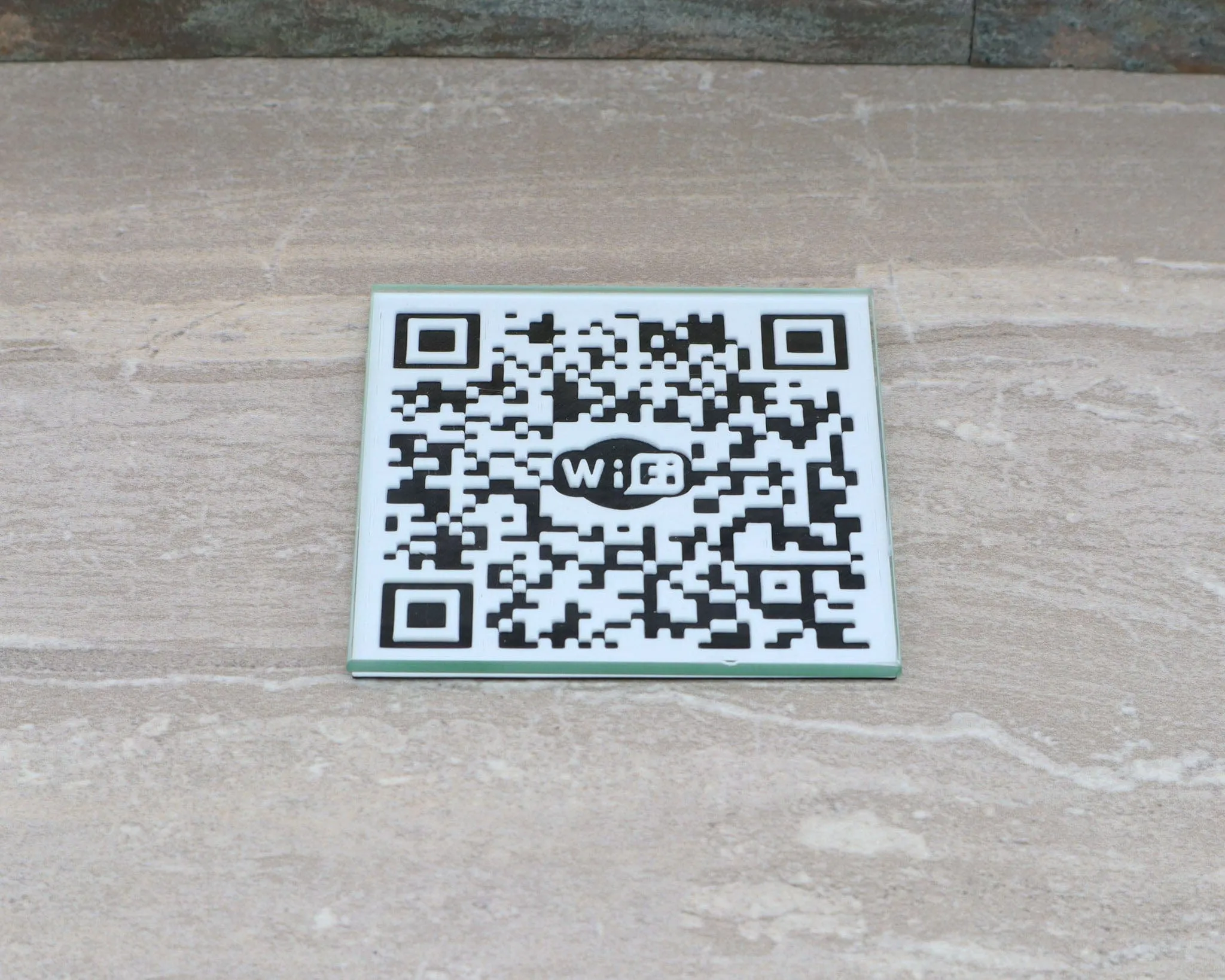 Personalized Wi-Fi QR Code Glass Coaster, Guest House Coasters, Airbnb Superhost Coasters, Rental House Decor, VRBO WIFI