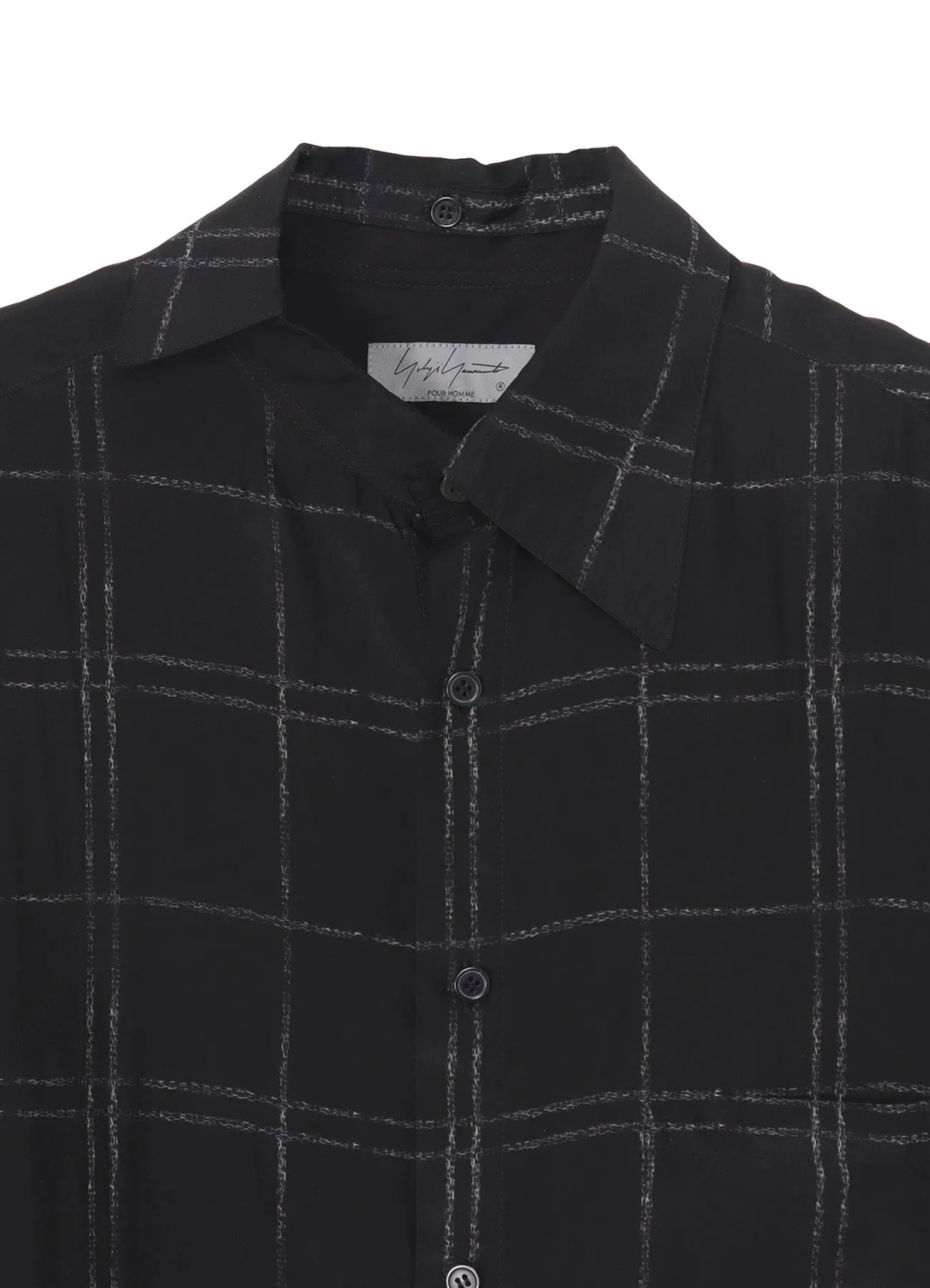 PIECE UNIQUE/AOYAMA4 PLAID UNBALANCED BLOUSE
