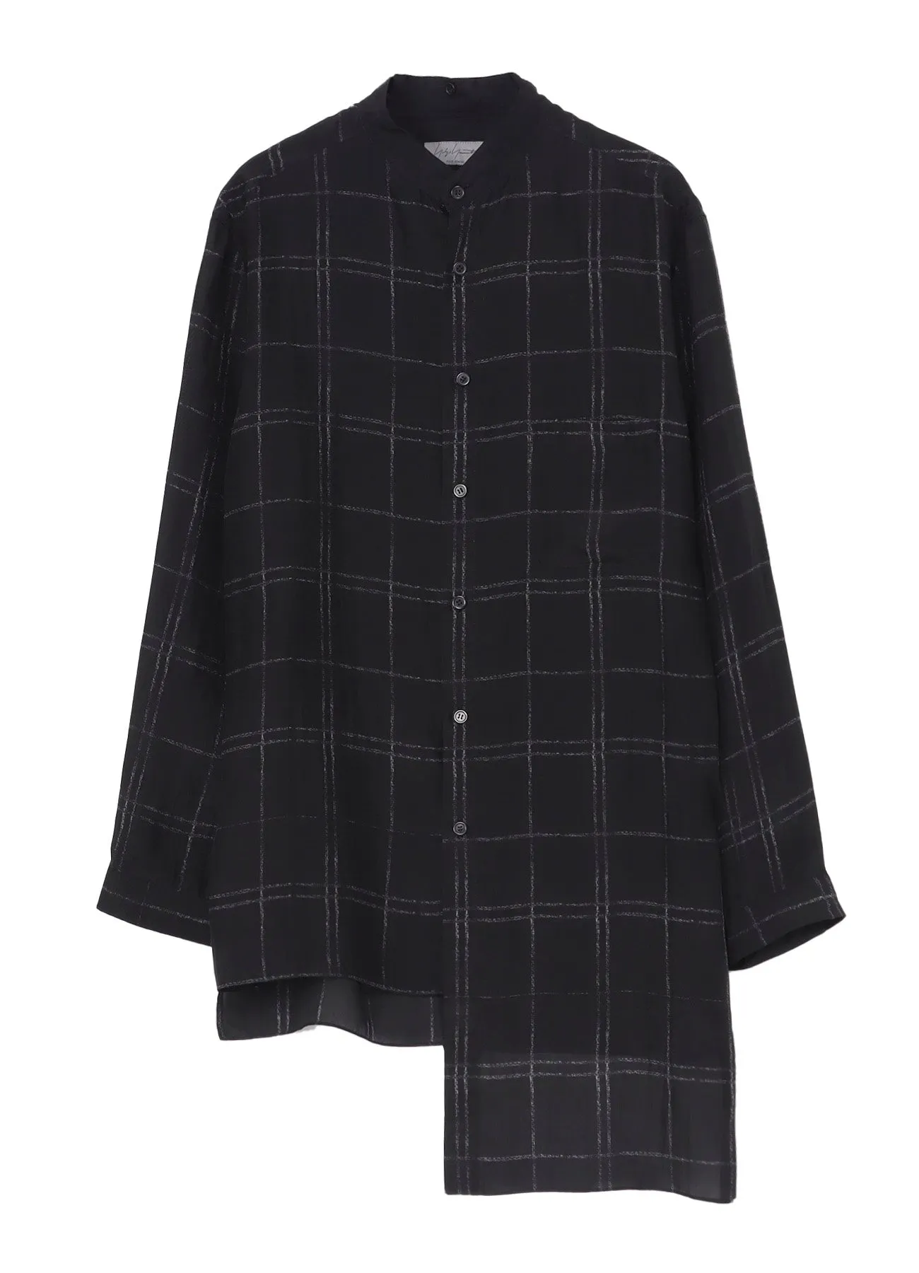 PIECE UNIQUE/AOYAMA4 PLAID UNBALANCED BLOUSE