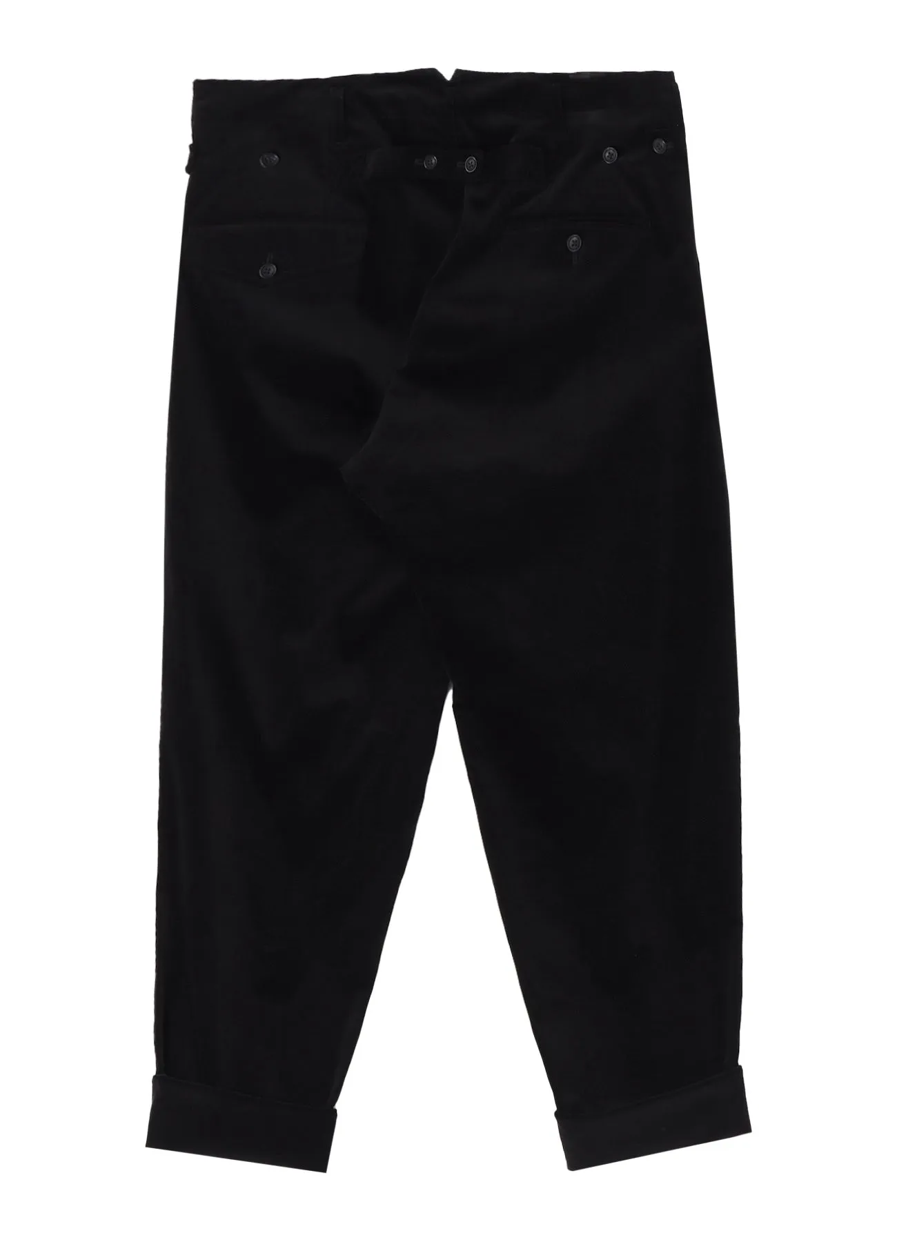 PIECE UNIQUE/AOYAMA51C VELVET BACK BELTED PANTS