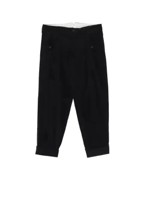 PIECE UNIQUE/AOYAMA51C VELVET BACK BELTED PANTS