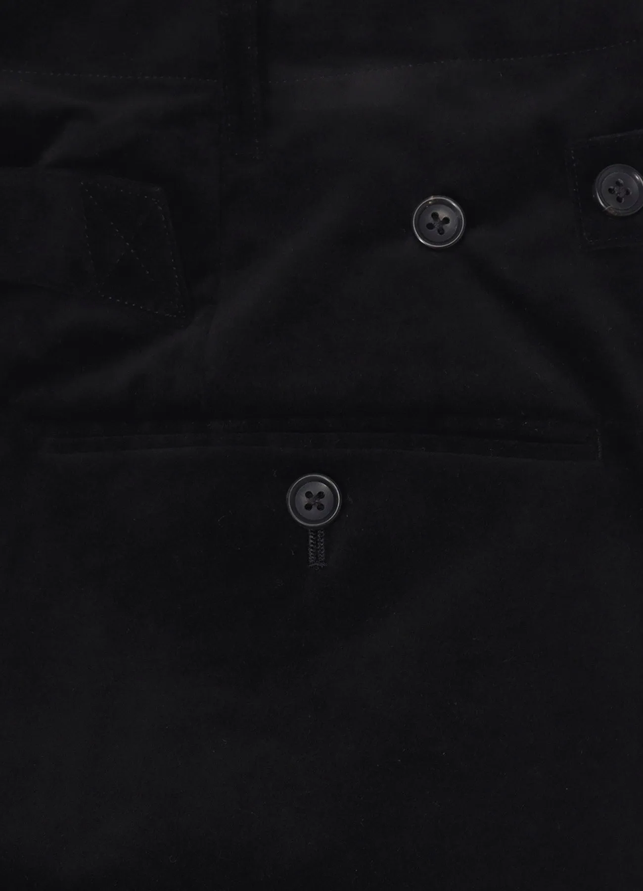 PIECE UNIQUE/AOYAMA51C VELVET BACK BELTED PANTS