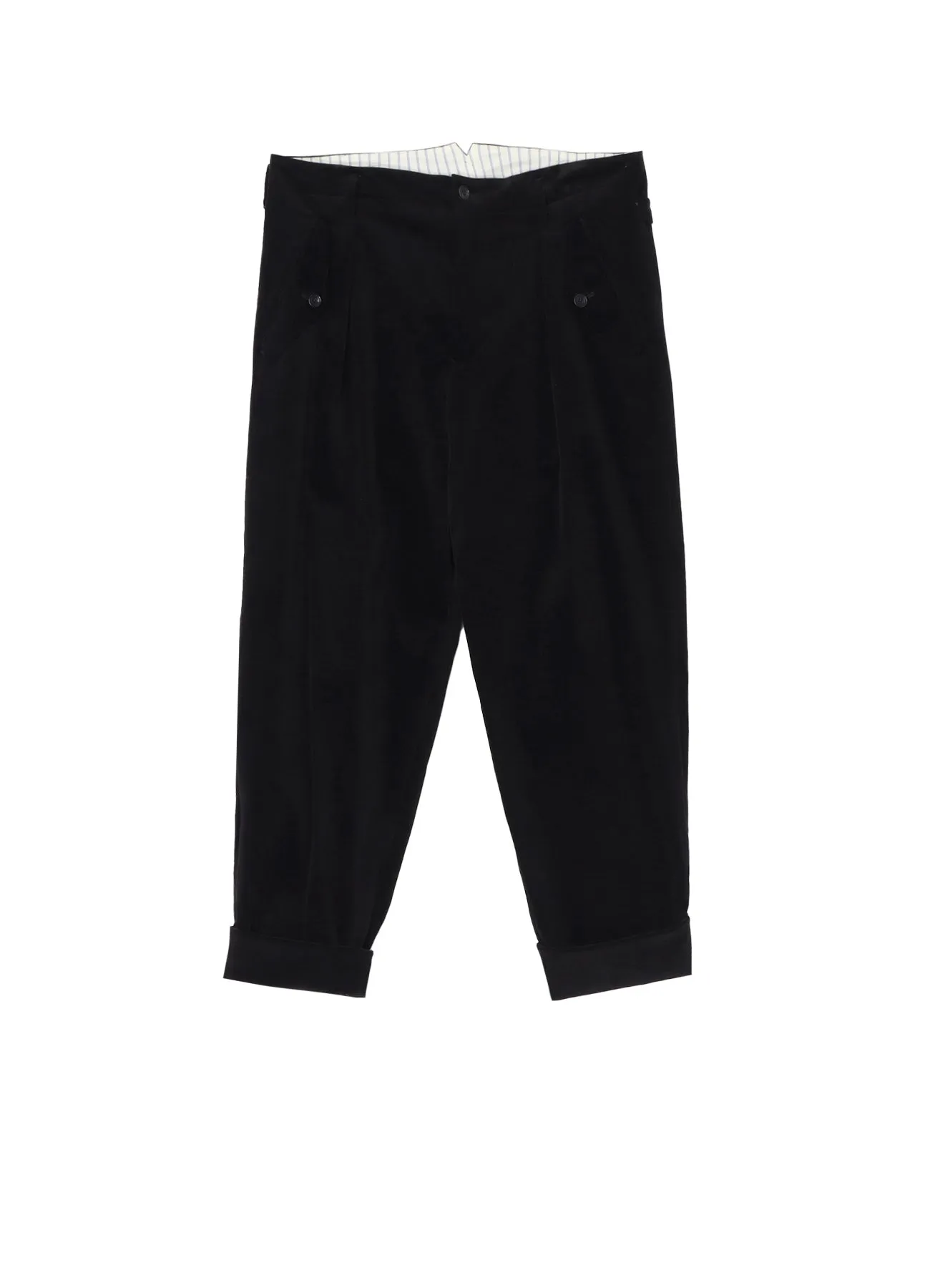 PIECE UNIQUE/AOYAMA51C VELVET BACK BELTED PANTS