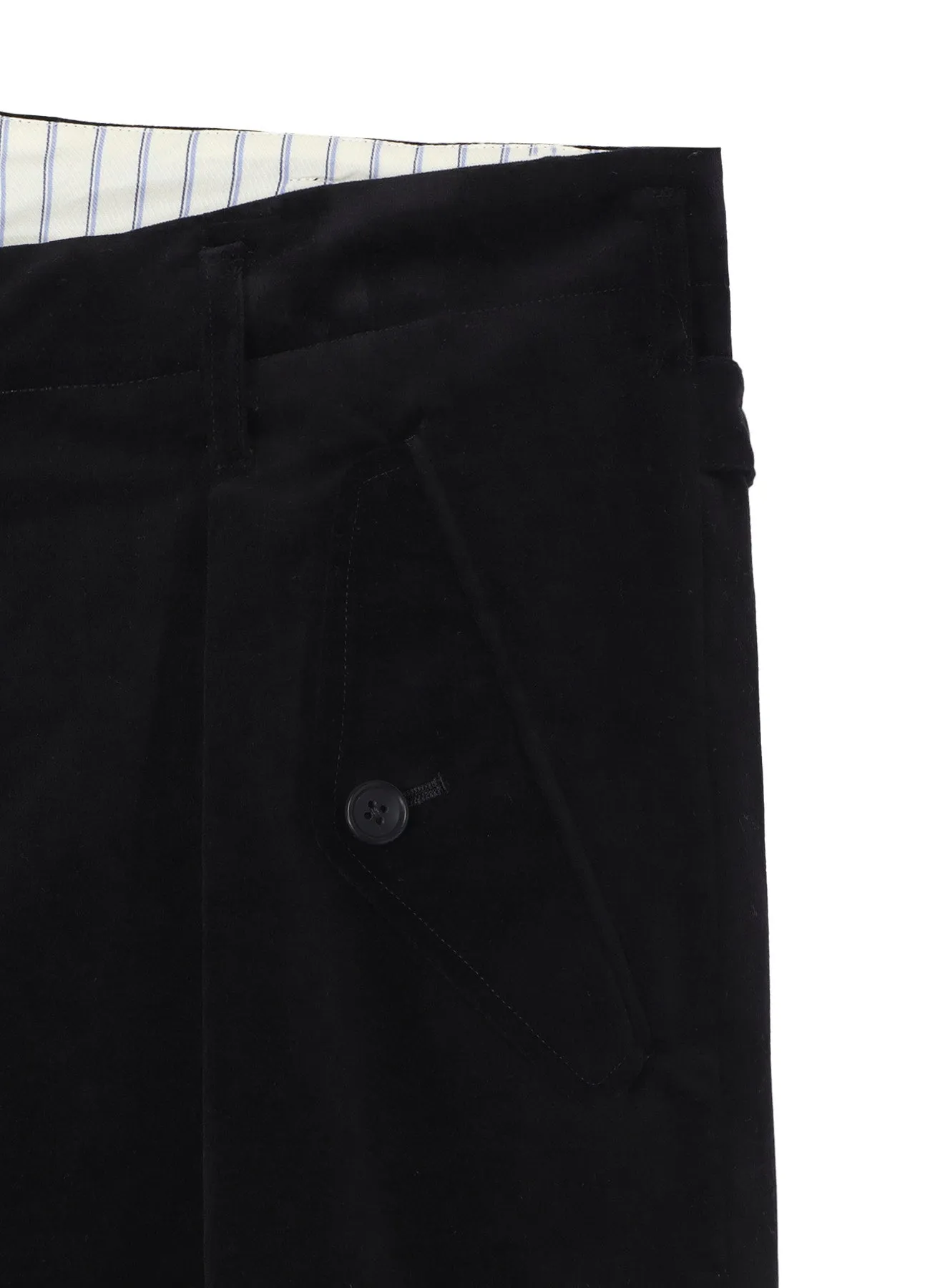 PIECE UNIQUE/AOYAMA51C VELVET BACK BELTED PANTS