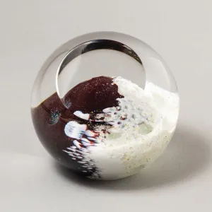 Planetary Mercury Handblown Glass Paperweight by Glass Eye Studio
