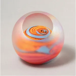 Planetary Paperweight in Jupiter Handblown Glass Paperweight by Glass Eye Studio