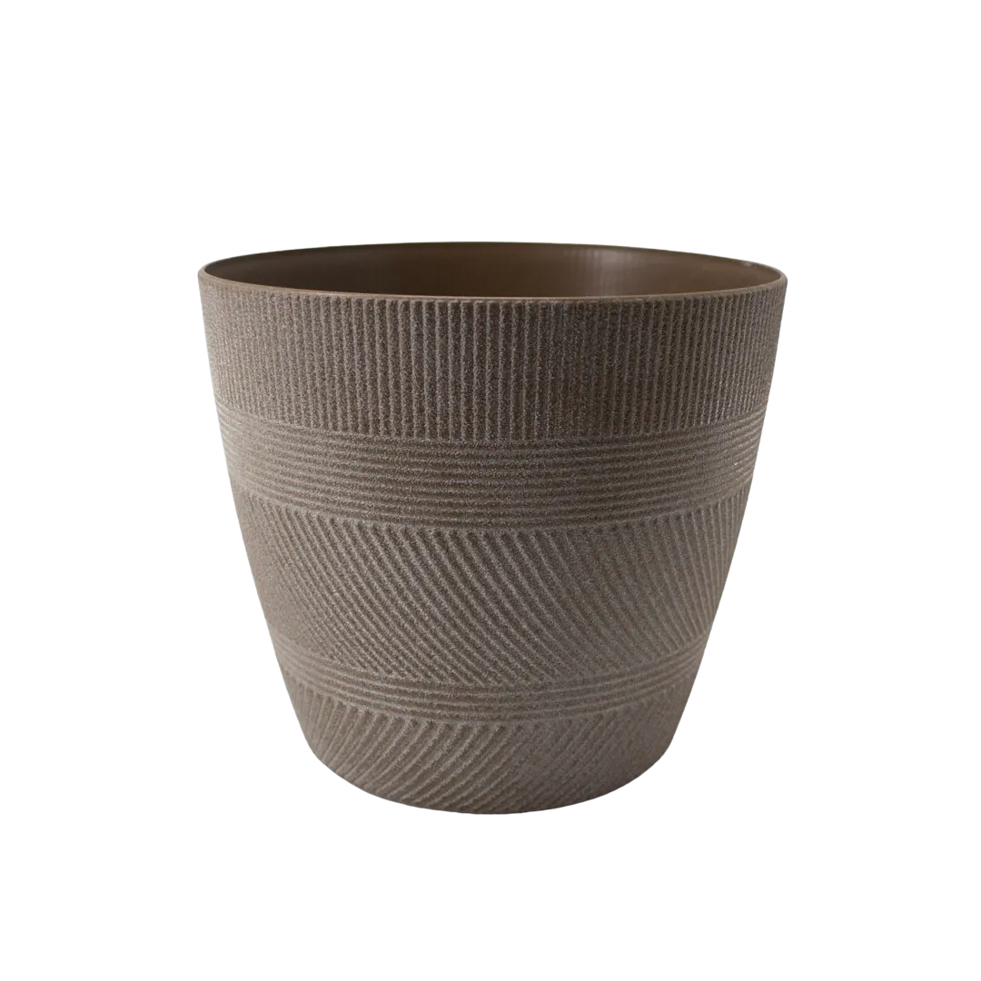 PLASTIC POT GRAY 18X18X17CM