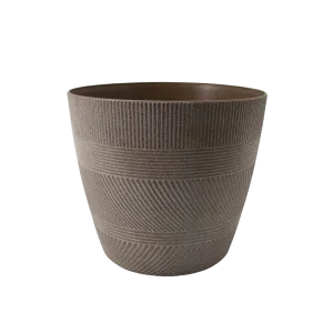 PLASTIC POT GRAY 18X18X17CM