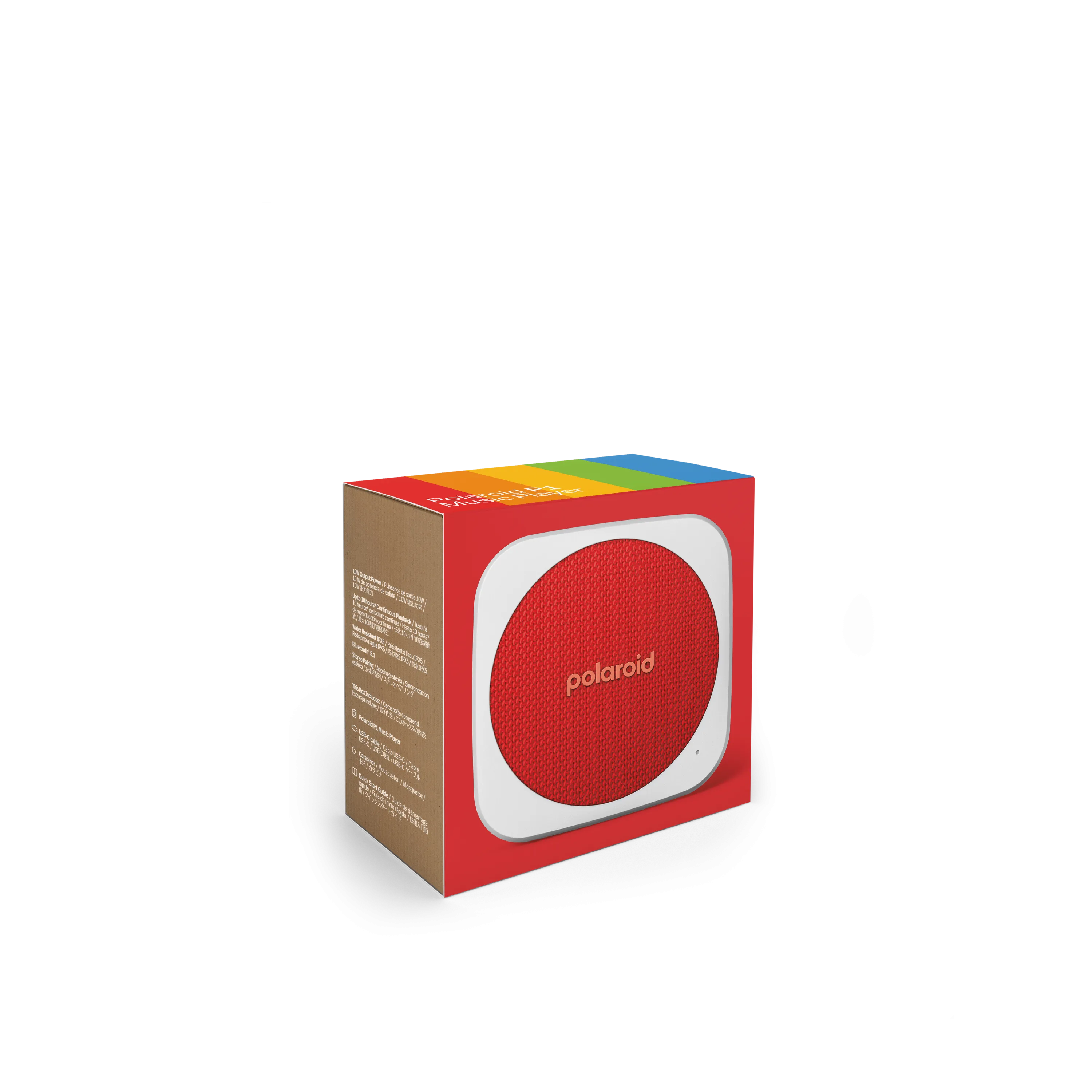 POLAROID P1 Music Player Bluetooth Wireless Portable Speaker - Red & White