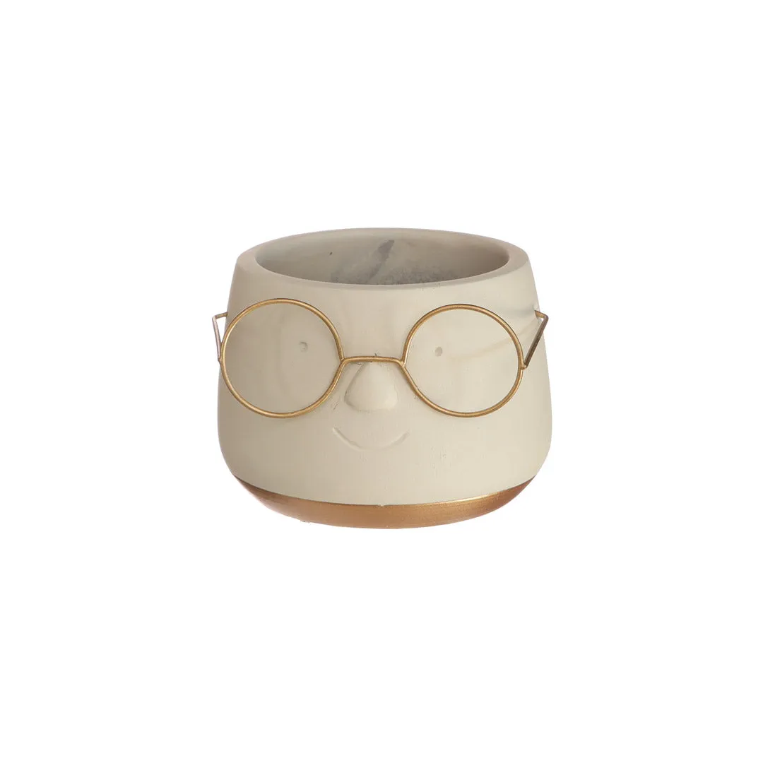 POT GOLD WITH GLASSES 8.5 X 6.5 CM