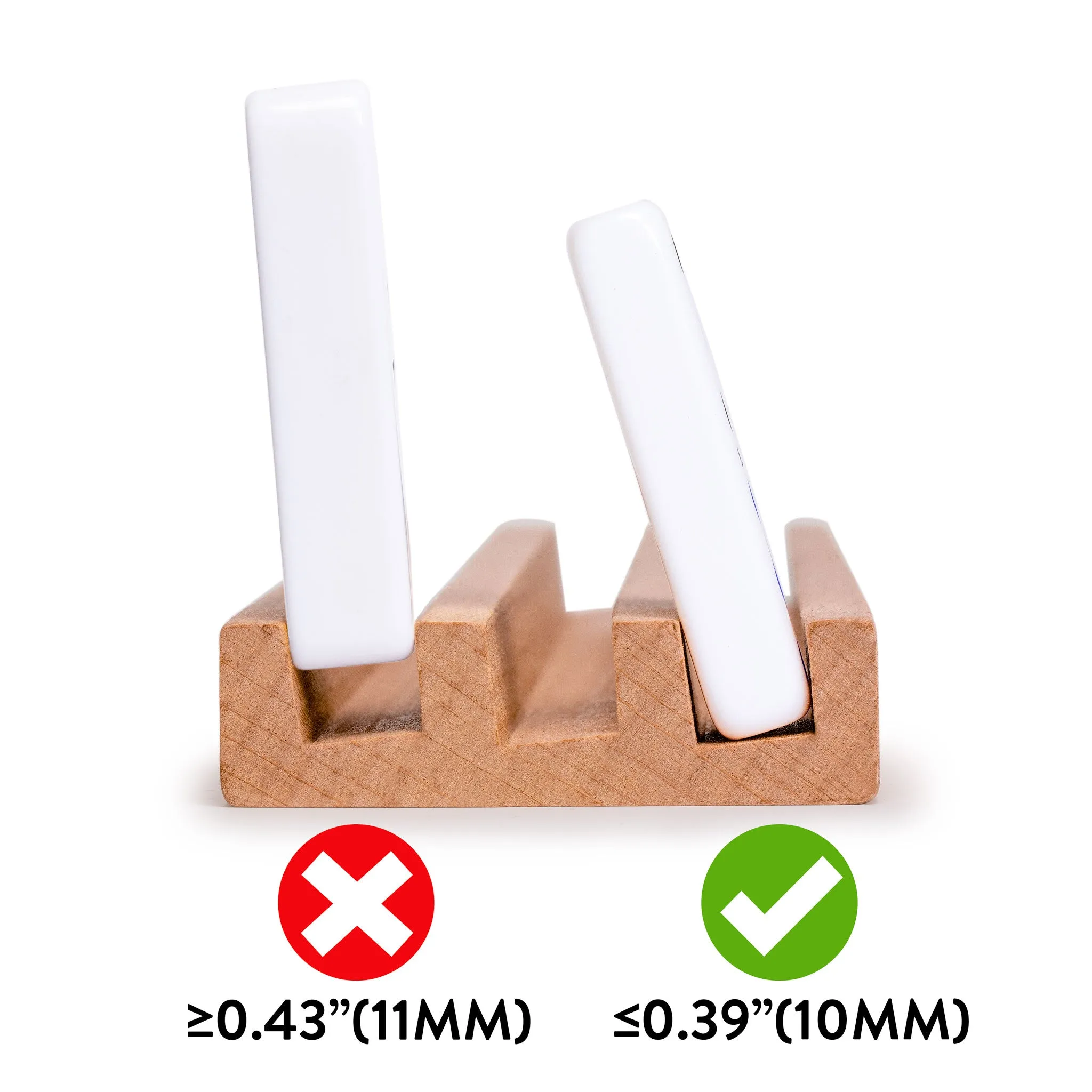 Premium Beechwood Domino Racks/Trays - Set of 4