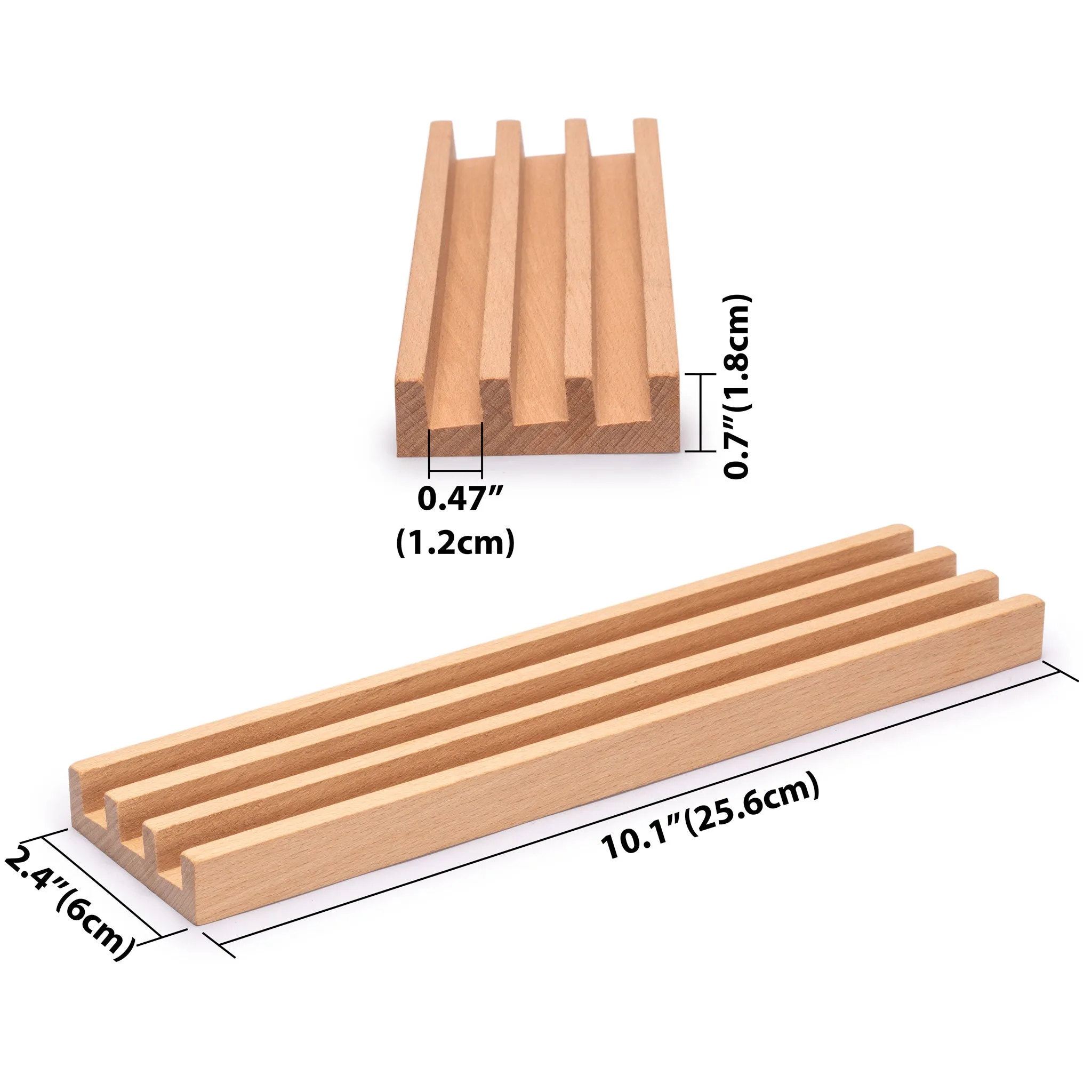 Premium Beechwood Domino Racks/Trays - Set of 4