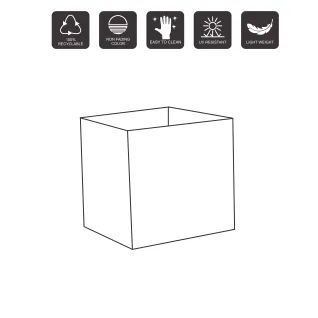 Quebec Square Planter For Indoor Or Outdoor By Harshdeep - Pack Of 3