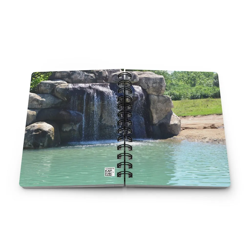 Rock Waterfall Spiral Bound Journal