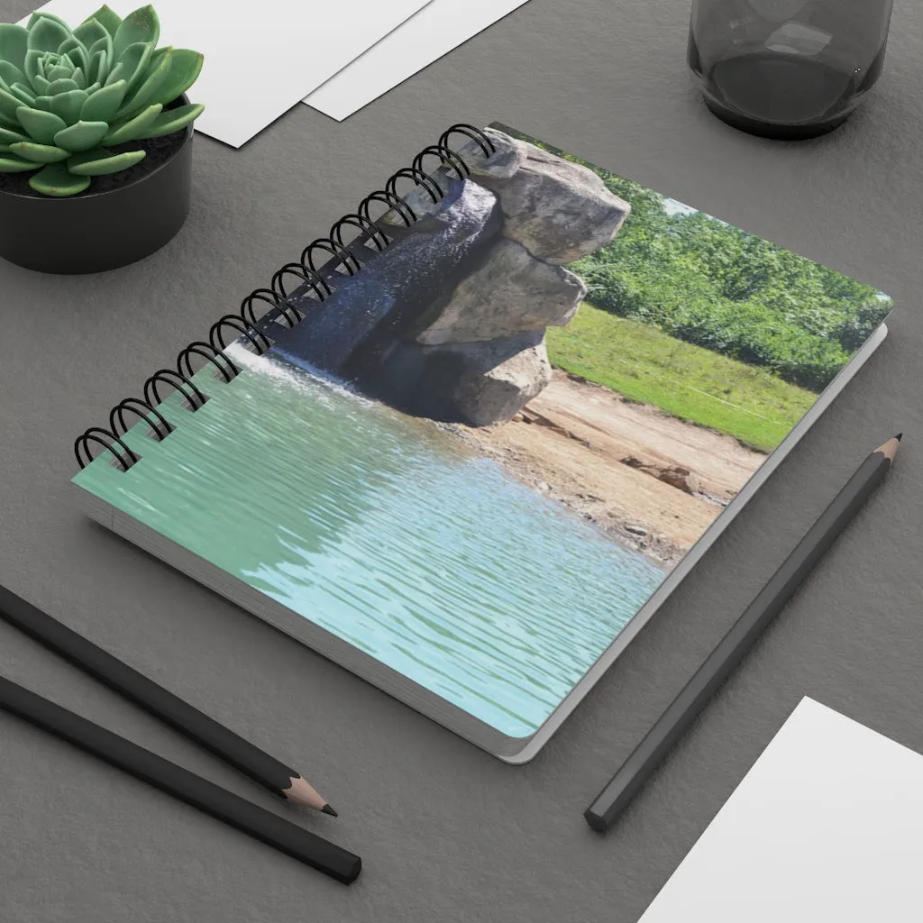 Rock Waterfall Spiral Bound Journal