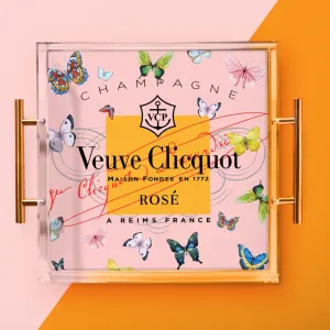 Rose Veuve Butterfly Large Tray