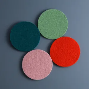 Round Coaster Assorted 4pc Pack / Happy