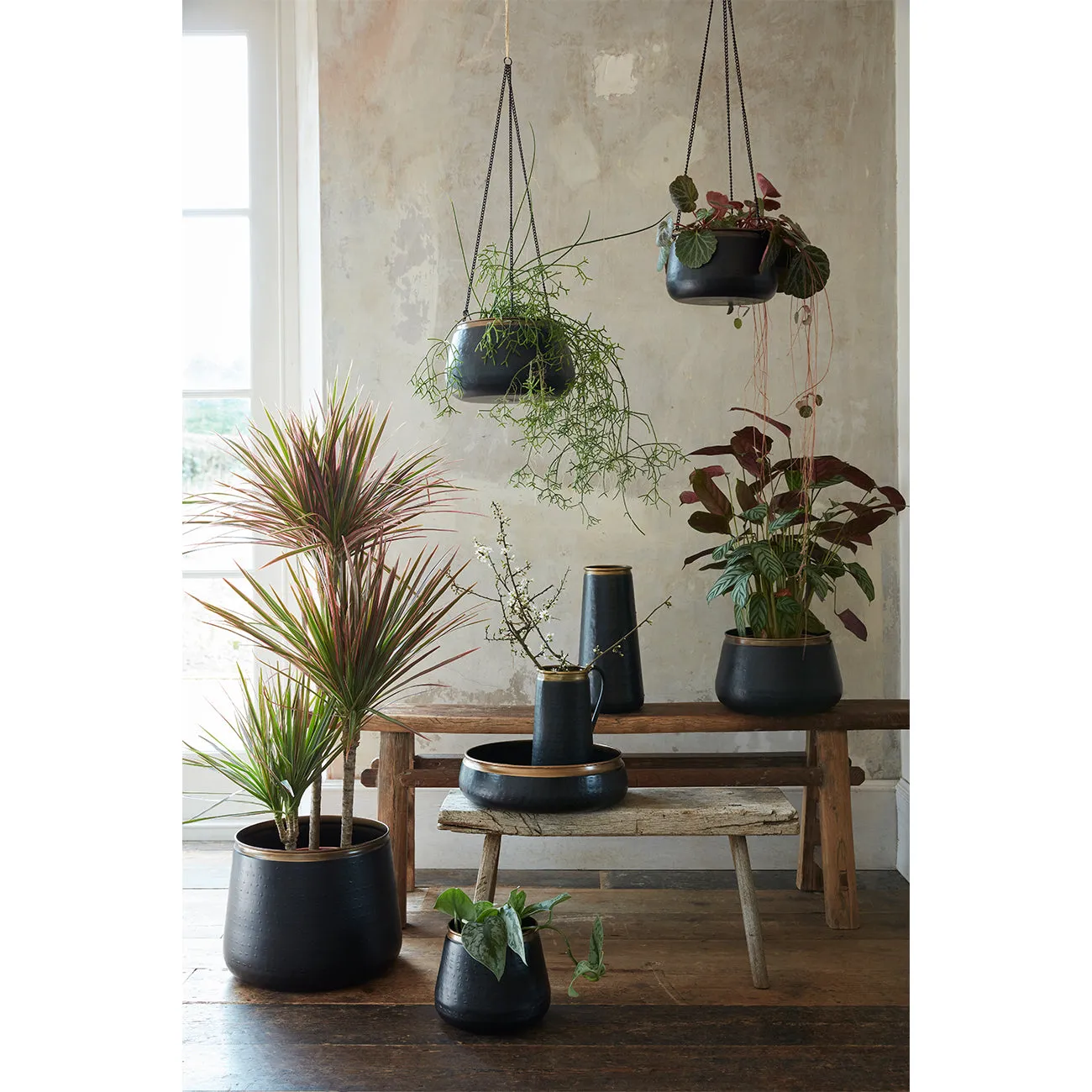 Sahara Sunset Metal Floor Pot - Medium