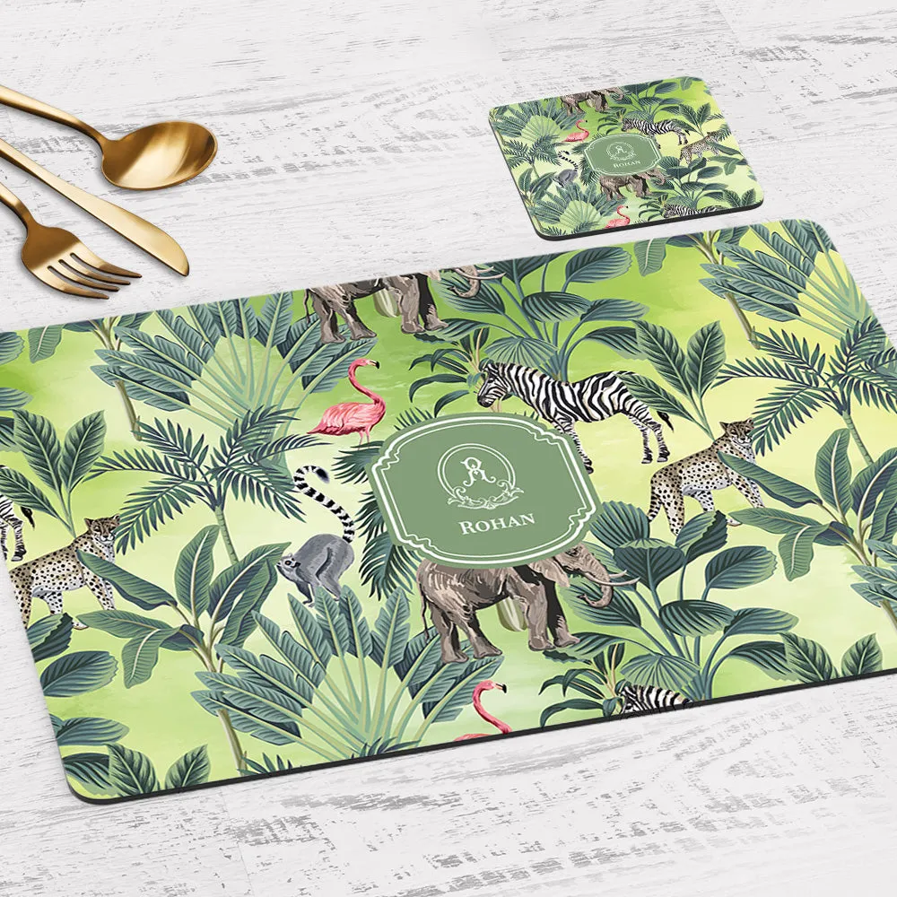 Savanna Spectrum Tableware Set (4 Placemats & 4 Casters)