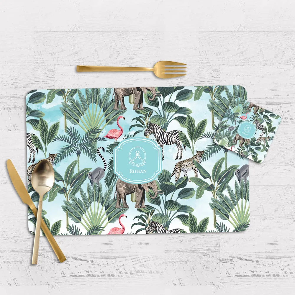 Savanna Spectrum Tableware Set (4 Placemats & 4 Casters)
