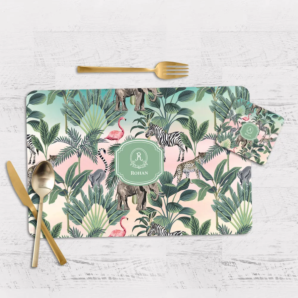 Savanna Spectrum Tableware Set (4 Placemats & 4 Casters)