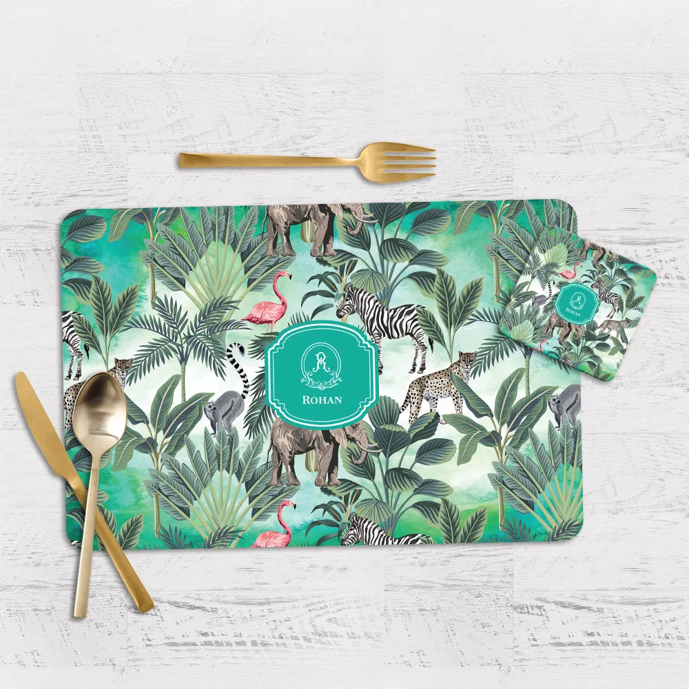 Savanna Spectrum Tableware Set (4 Placemats & 4 Casters)