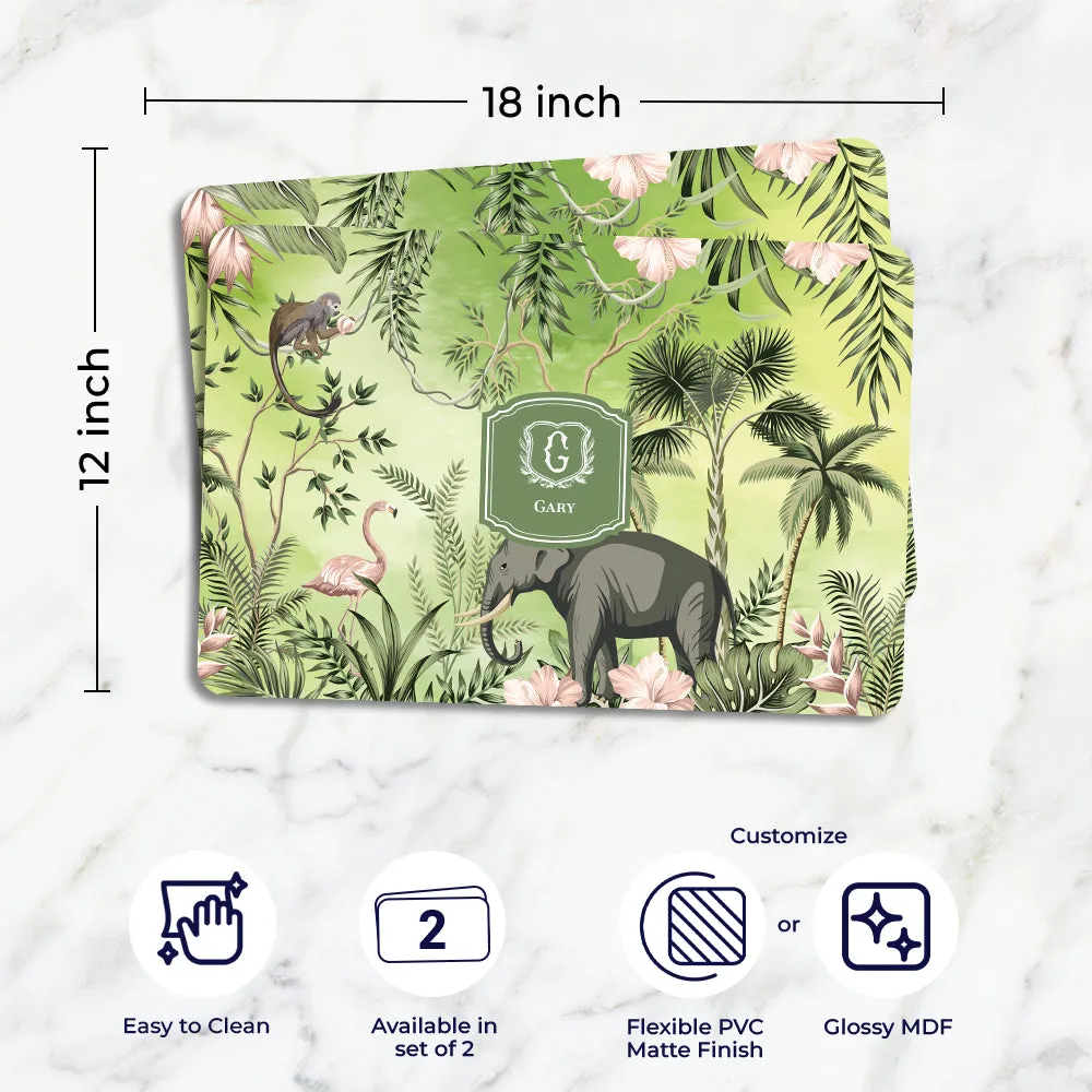 Savanna Wild Tableware Set (4 Placemats & 4 Casters)