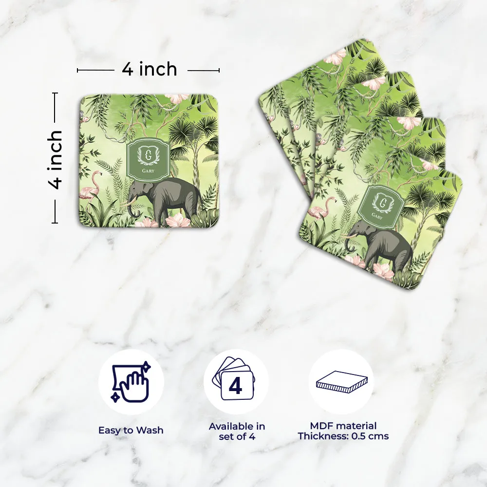 Savanna Wild Tableware Set (4 Placemats & 4 Casters)