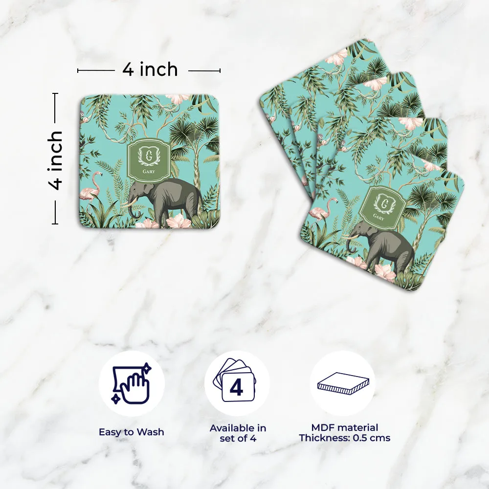 Savanna Wild Tableware Set (4 Placemats & 4 Casters)
