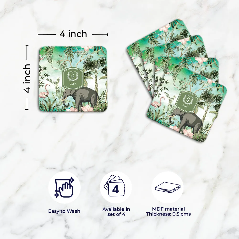 Savanna Wild Tableware Set (4 Placemats & 4 Casters)