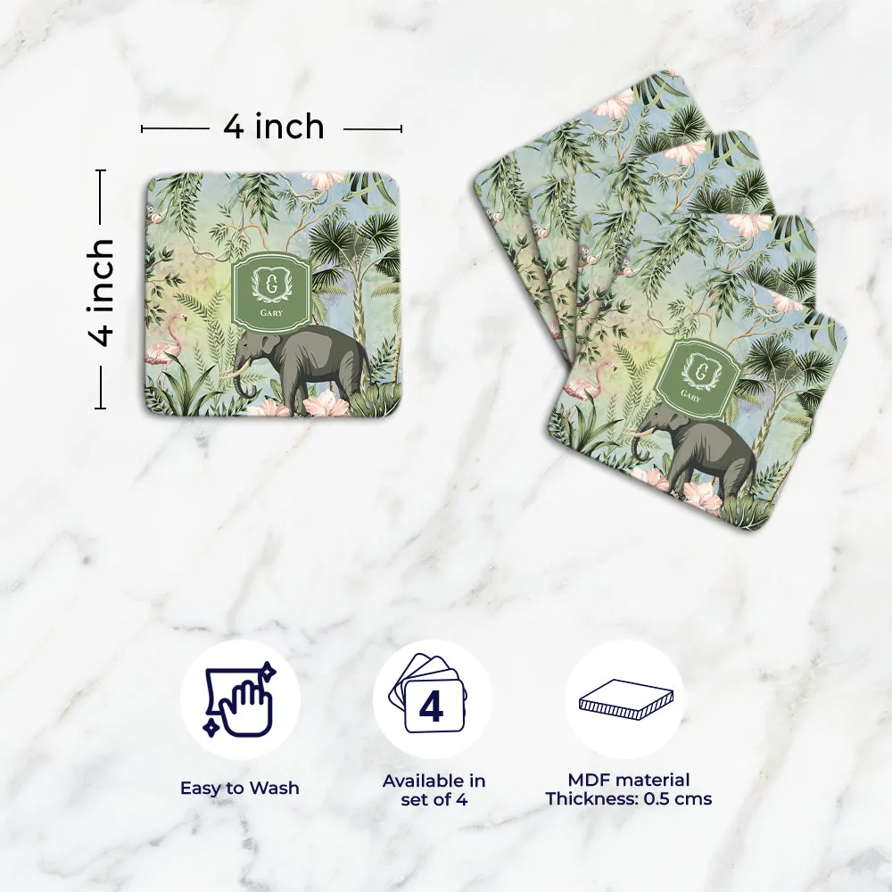 Savanna Wild Tableware Set (4 Placemats & 4 Casters)