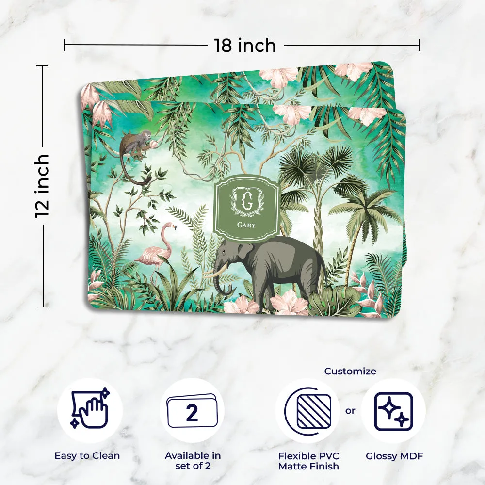 Savanna Wild Tableware Set (4 Placemats & 4 Casters)
