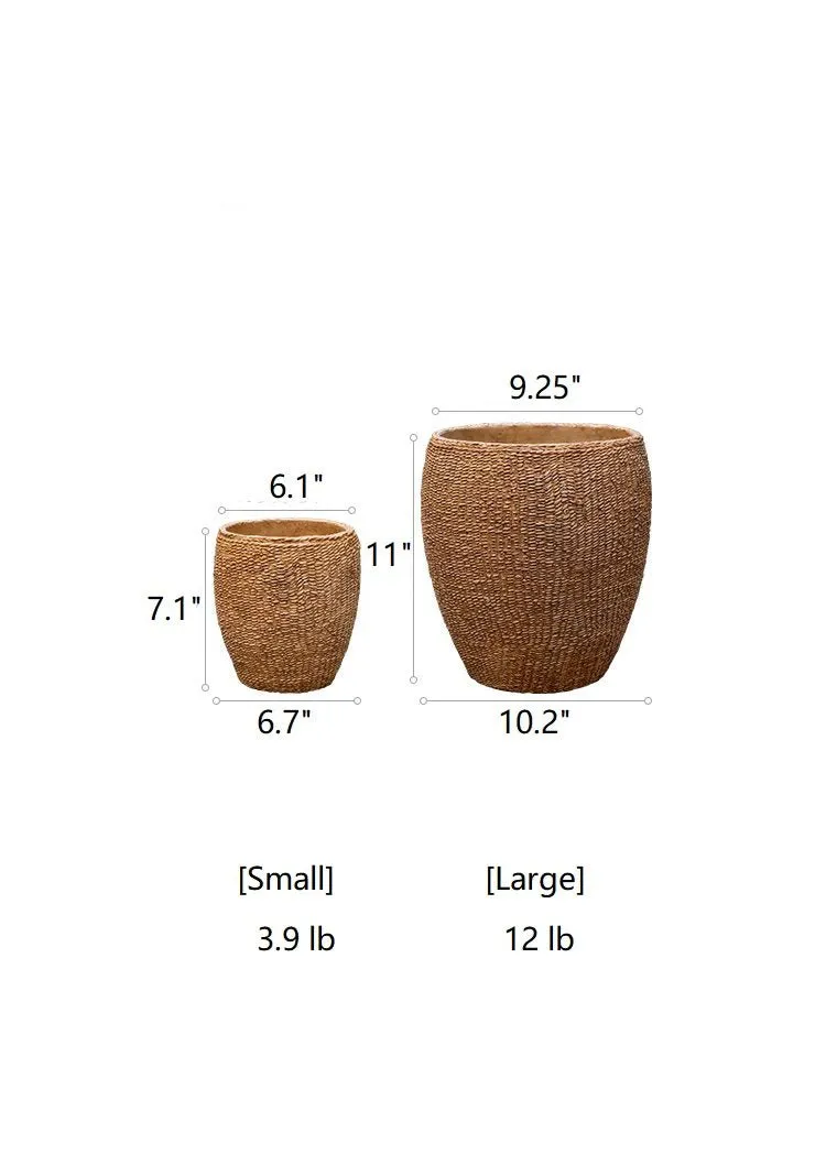 Seagrass Style Cement Planter