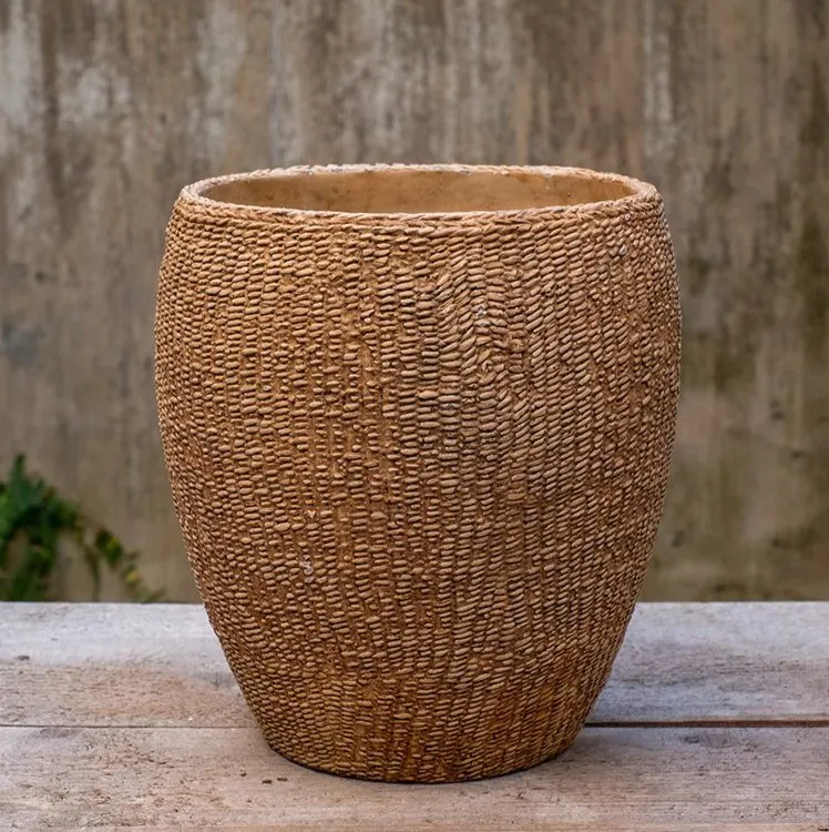 Seagrass Style Cement Planter