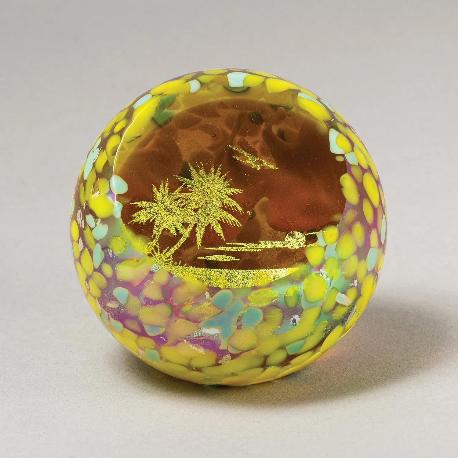 Seasonal Summer Breeze Handblown Glass Paperweight by Glass Eye Studio