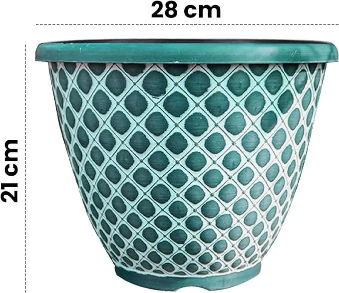 SG Traders Bell Quilt Plant Pots (Pack of 2)