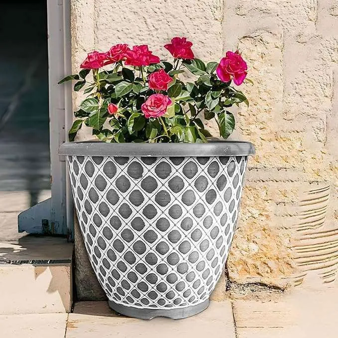SG Traders Bell Quilt Plant Pots (Pack of 2)