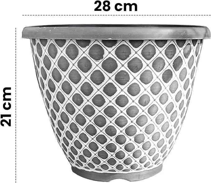 SG Traders Bell Quilt Plant Pots (Pack of 2)